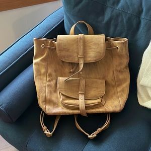 Leather style backpack